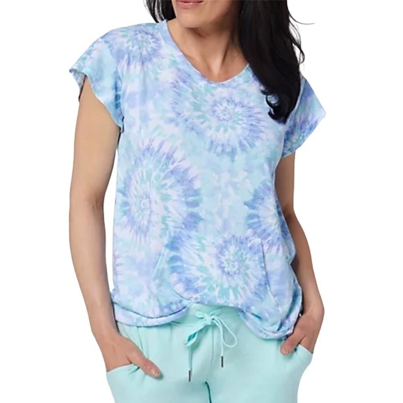 New Koolaburra by UGG Oversized Ruffle Tie Dye Top New - Picture 3 of 12